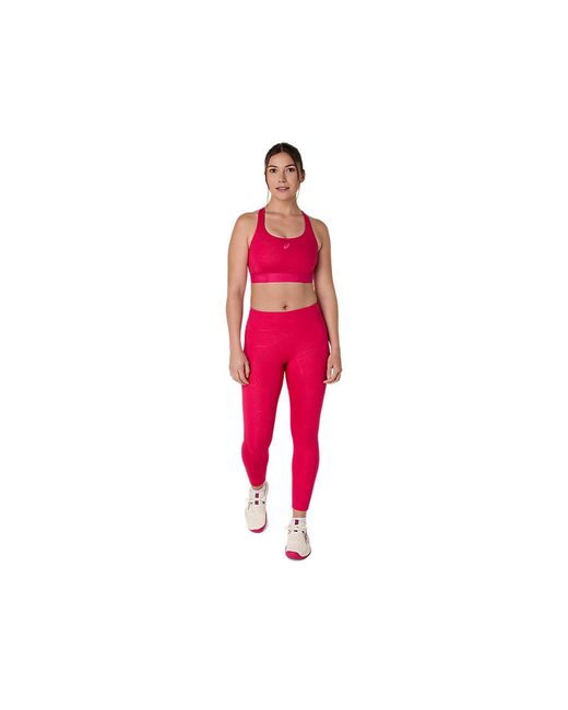 Asics Red Game Compression Bra