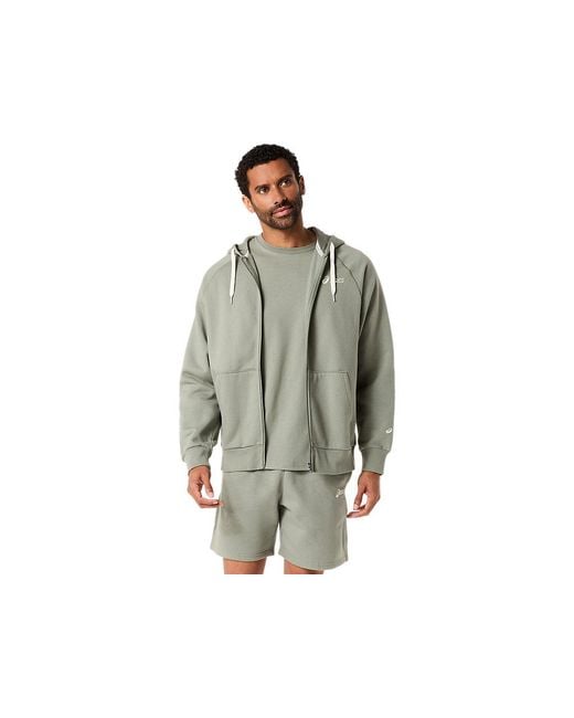 Asics Multicolor Logo Fleece Full Zip Hoodie for men