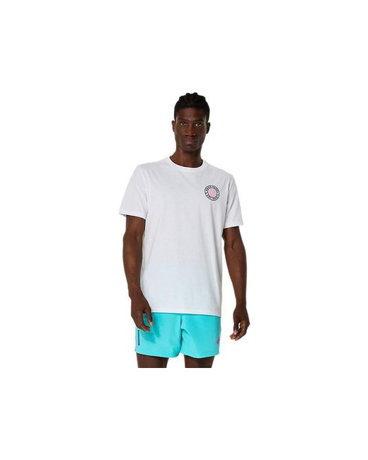 Asics Black Padel Court Graphic Ss Top for men