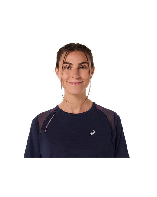 Asics Road Ss Top in het Blue