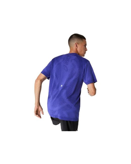 Asics Blue Road Seamless Ss Top for men