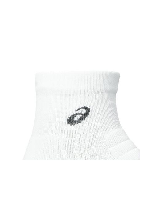 Asics White Performance Run Quarter Sock for men