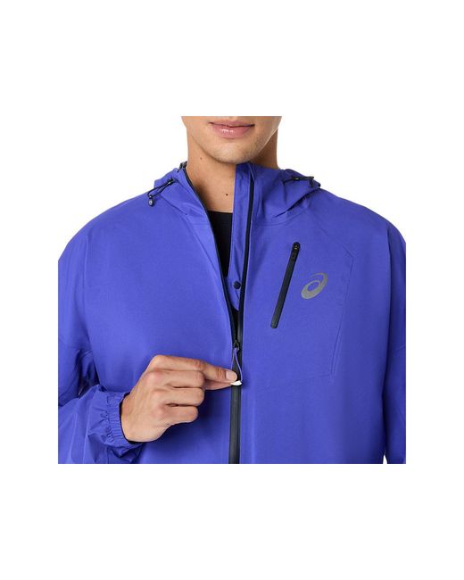 Asics Blue Fujitrail Elite Waterproof Jacket for men