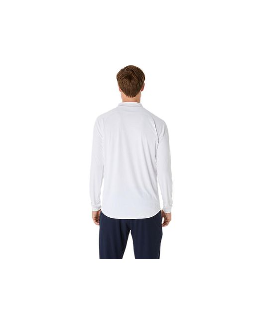 Asics MATCH LS 1/2 ZIP TOP in White für Herren