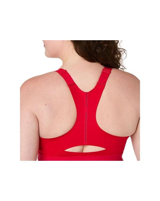 Asics Road Combination Zip Bra in het Red