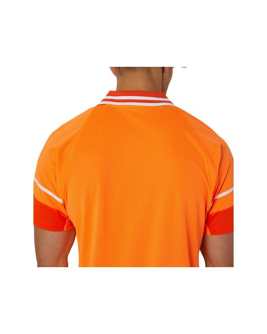 Asics Men Match Actibreeze Polo-shirt in het Orange voor heren