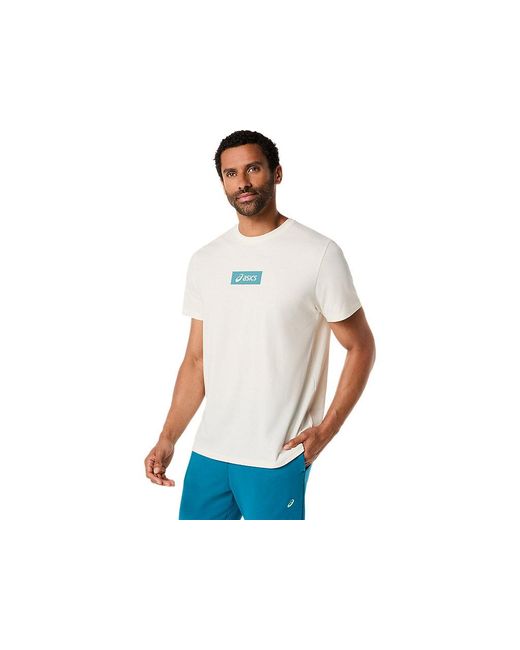 Asics Blue Chest Logo Tee for men