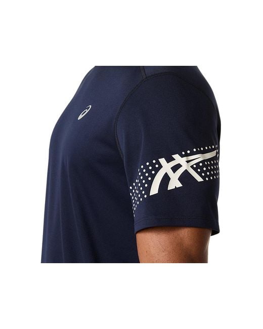 Asics Blue Icon Ss Top for men