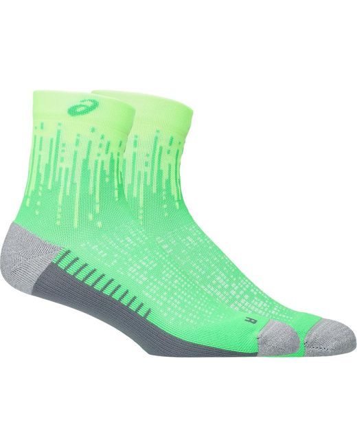 Asics Green Performance Run Quarter Sock for men