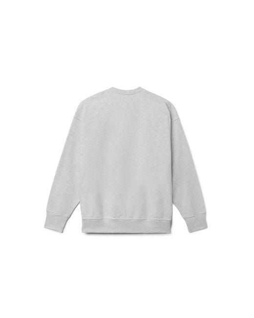 Asics Logo Sweatcrew in het White voor heren