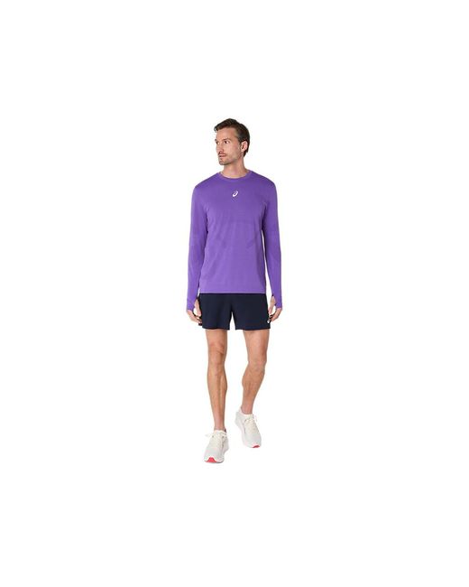 Asics ROAD SEAMLESS LS TOP in Purple für Herren