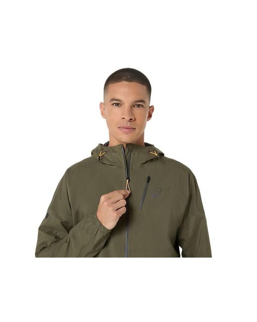 Asics FUJITRAIL ELITE WATERPROOF JACKET in Green für Herren
