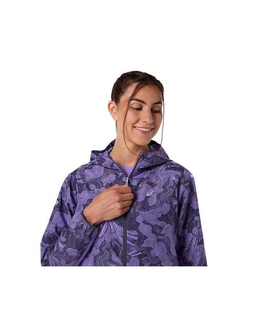 Asics Blue Fujitrail Packable Jacket