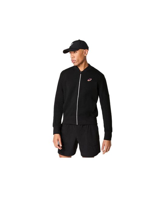 Asics Black Match Jacket Night Energy for men