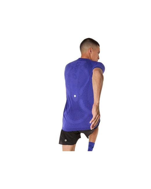 Asics Blue Road Seamless Ss Top for men