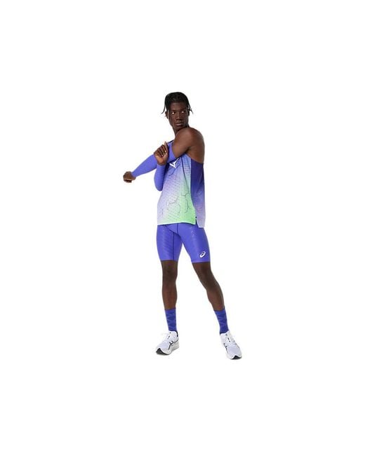 Asics Blue Metaspeed Singlet for men
