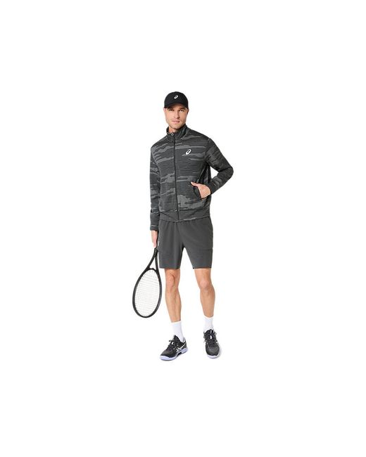 Asics Black Match Jacket for men