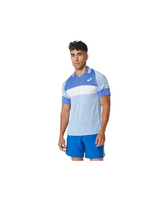 Asics Men Match Actibreeze Polo-shirt in het Blue voor heren