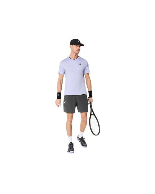 Asics Black Match Ss Top Night Energy for men