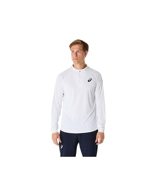 Asics MATCH LS 1/2 ZIP TOP in White für Herren