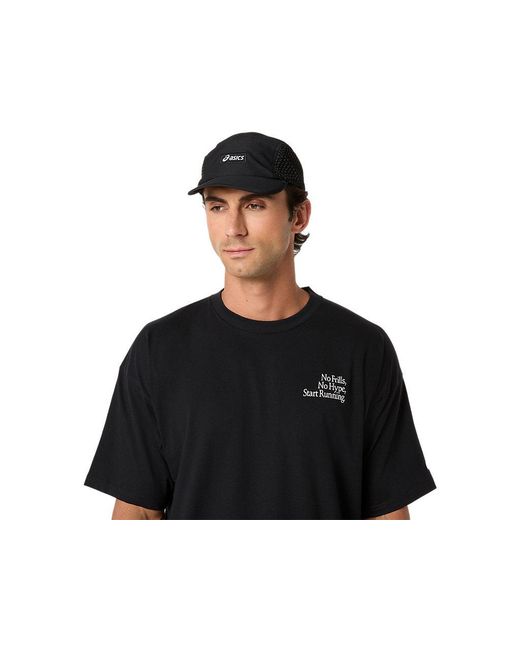 Asics Black Runner Message Graphic Relaxed Tee for men