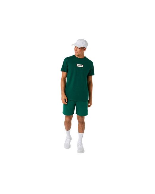 Asics Chest Logo Tee in het Green voor heren