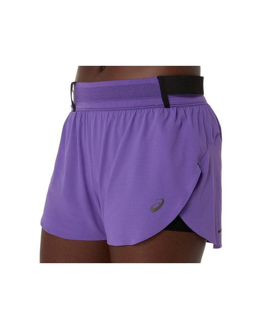 Asics Purple Metarun Split Short