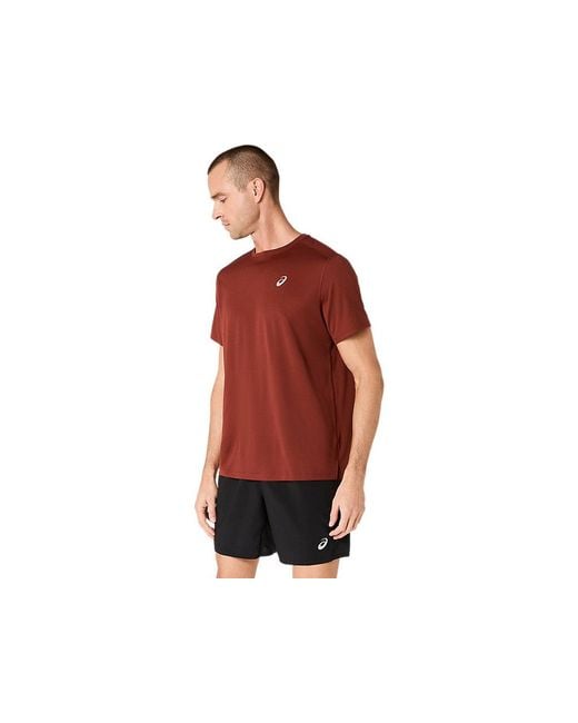 Asics Core Ss Top in het Red voor heren