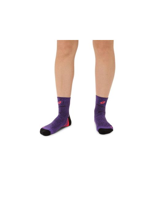 Asics Performance Run Quarter Sock in het Purple voor heren