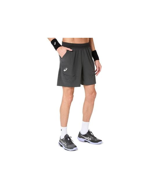 Asics Black Match Laser Cut 7in Short for men