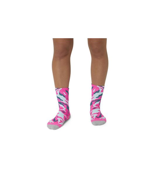 Asics Color Camo Run Crew Sock in Pink für Herren