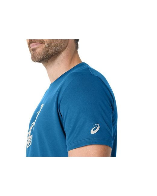Asics Blue Sport Gpx Ss Top for men