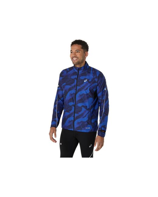 Asics Road Lite-Show Packable Jacket in het Blue voor heren
