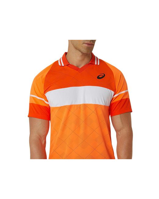 Asics Men Match Actibreeze Polo-shirt in het Orange voor heren