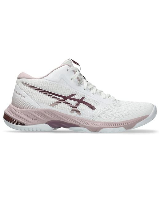 Asics White Netburner Ballistic Ff Mt 3 Volleyball Shoe