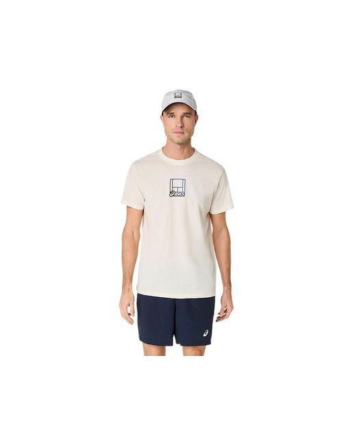 Court Core Graphic Tee di Asics in Black da Uomo