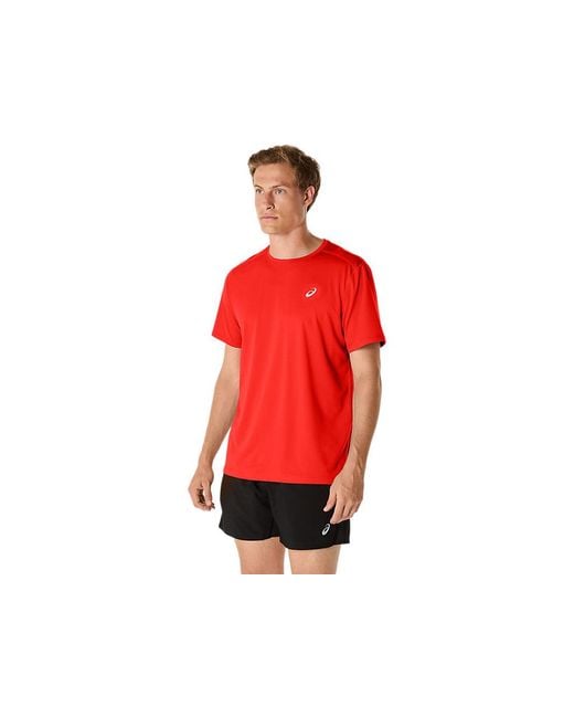 Asics Core Ss Top in het Red voor heren