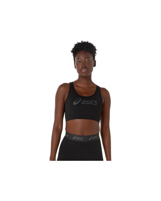 Asics Black Essential Logo Padded Bra