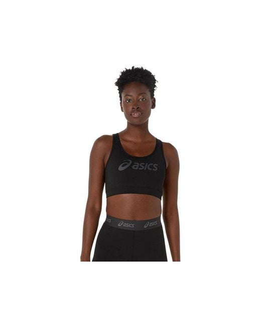 Asics Essential Logo Padded Bra in het Black