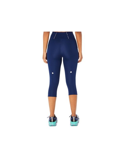 Asics Road High Waist Capri Tight in Blue Lyst UK