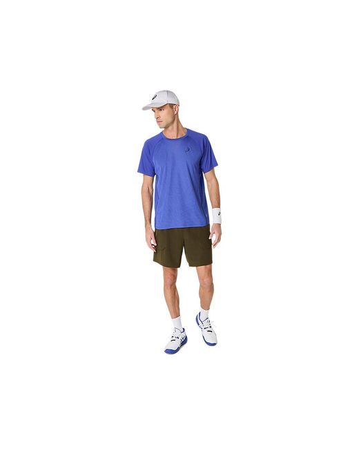 Asics MATCH ACTIBREEZE SS TOP in Blue für Herren