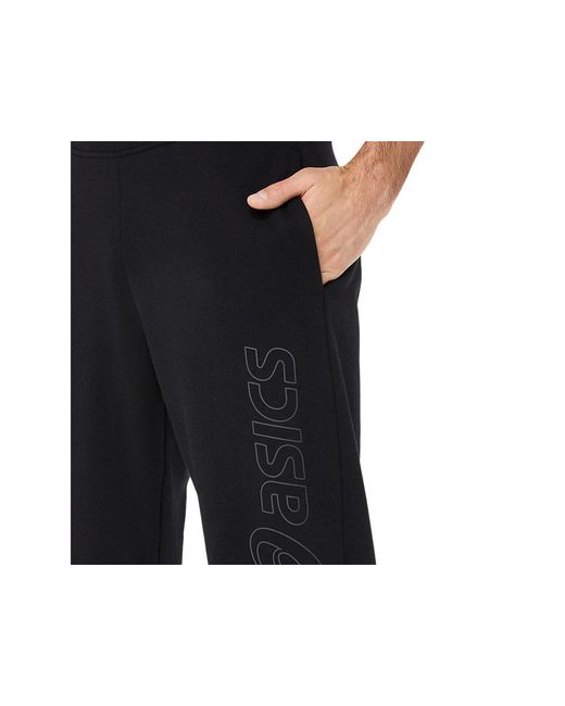 Asics Logo Sweatpant in het Black voor heren