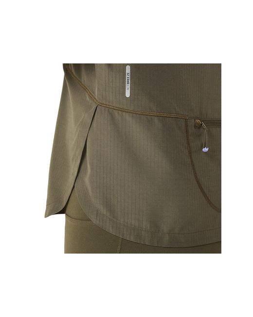 Asics Green Nagino Run Adjustable Jacket