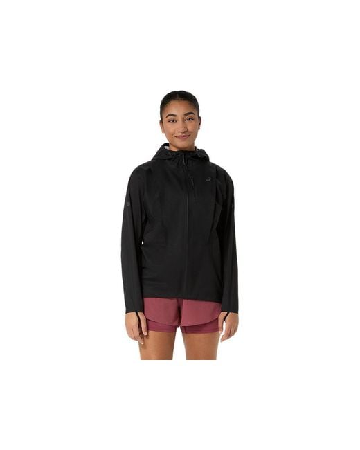 Asics Black Fujitrail Elite Waterproof Jacket