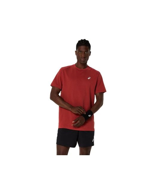 Asics Court Ss Top in het Red voor heren
