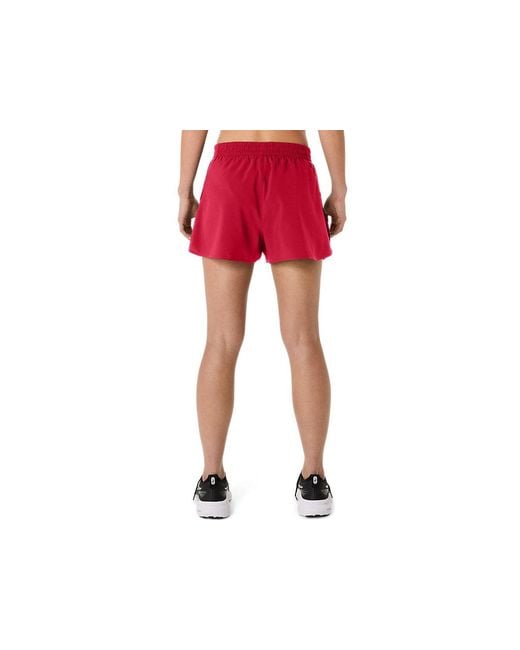 Asics Red Core Split Short