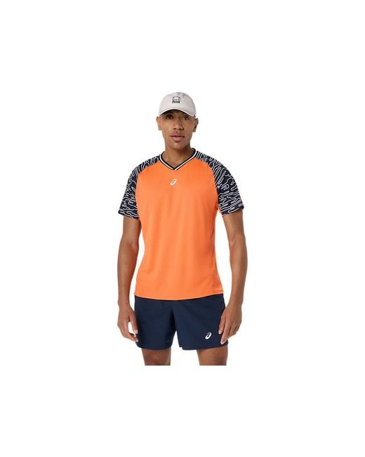 Asics Blue Padel Court Ss Top for men