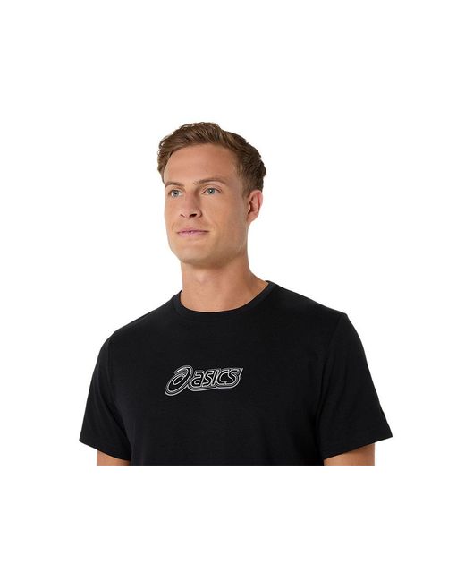 Asics Black Logo Graphic Tee for men