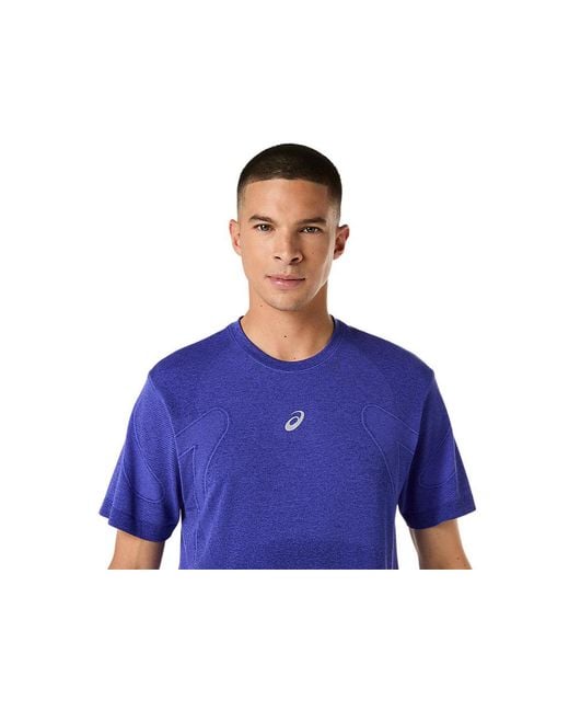 Asics Blue Road Seamless Ss Top for men