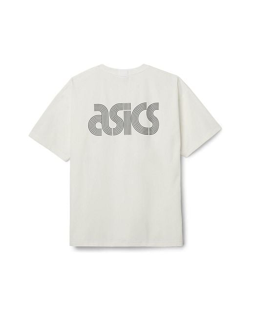 Asics White Graphic Tee for men